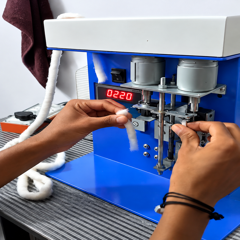Round cotton wick making machine